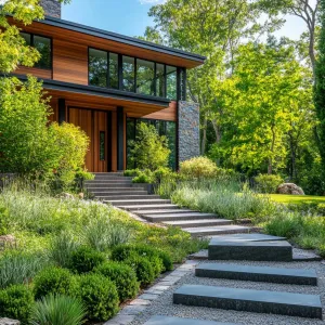 Sloping Sanctuary with a Stone Garden Path