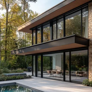 Glass Cabana with a Poolside Smile