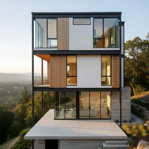 Terrace-Stacked Steel Overlook