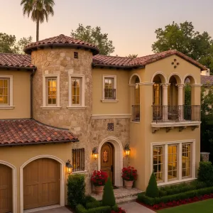Golden Loggia With Stone Turret