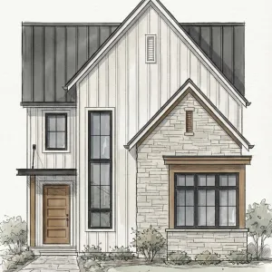 Vertical Clad Twin Gable Cottage