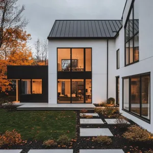 Modern Transitional House with Autumn Charm