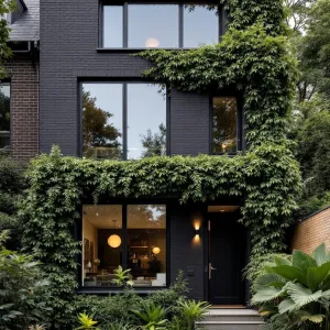 Sleek Shadow Haven Drenched in Greenery