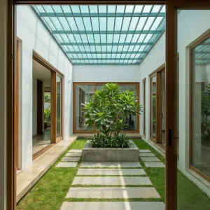 Glass Canopy Courtyard Greenroom