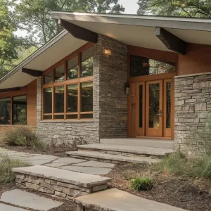 Mid-Century Ranch Revival: Stone and Simplicity