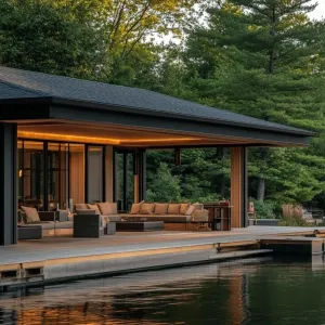 Houseboat With Multiple Outdoor Living Areas