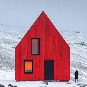 Crimson Cube in the Arctic