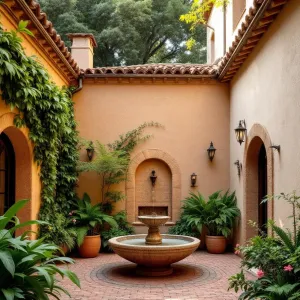 Courtyard Serenity: A Terracotta Triumph