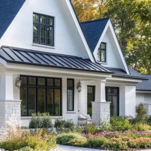 Preview of Charming White House With Black Roof