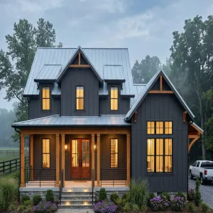 Warm Gabled Modern Farmhouse Haven