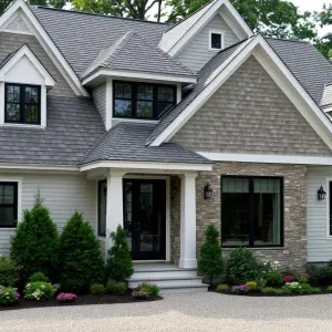 Elegant Gabled Abode Nestled in Greenery