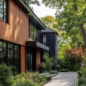 Elegant Abode Beneath Leafy Canopy