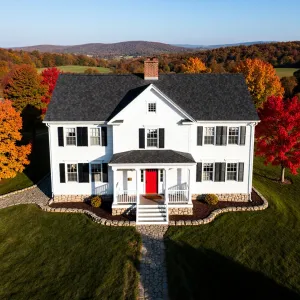 Classic New England Charm in Autumn