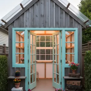 Seafoam French-Door Workshop