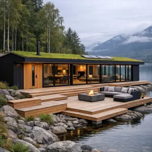 Lakeshore Terrace Cabin With Living Roof