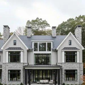 Grand Stone Retreat with a Modern Twist