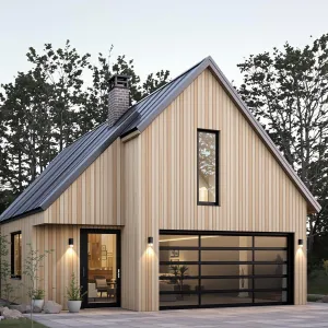 Scandinavian Barn House with Modern Elegance