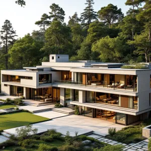 Mid Century Haven Amidst Verdant Tranquility