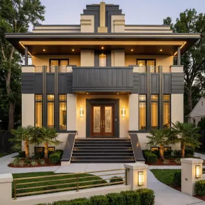 Midnight Ledger Deco Portico Home