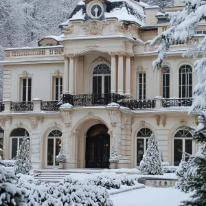 Opulent Winter Manor Extravaganza