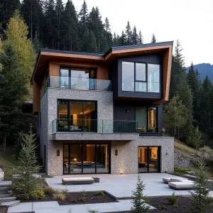 Elevated Stone Retreat: The Skyward Lodge