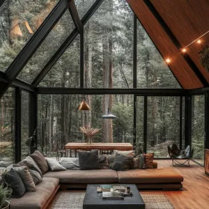 Cabin with Glass Sunroom
