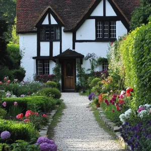 Charming Tudor Hideaway With Floral Pathway