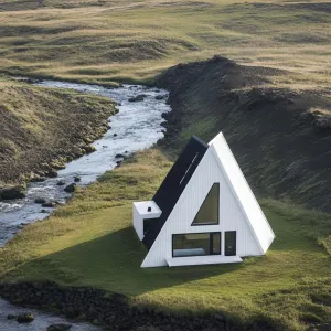 Preview of Modern A-Frame Retreat by the River