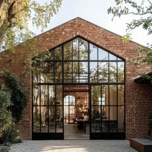 Rustic Brick Retreat Among the Trees