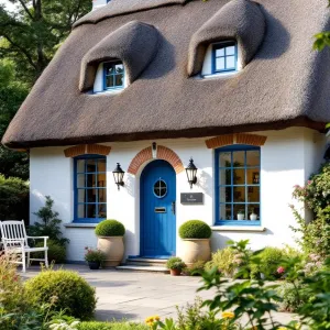 Cottage Whimsy with Blue Door Delight