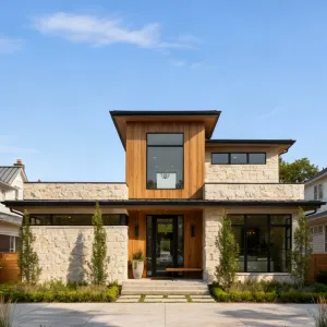 Stone-And-Cedar Courtyard Haven