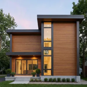 Cedar Frame Streetfront Modern Home