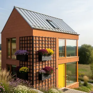 Orange Oasis with Blooming Baskets