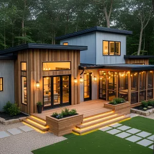 Contemporary Haven Under the Twinkling Stars