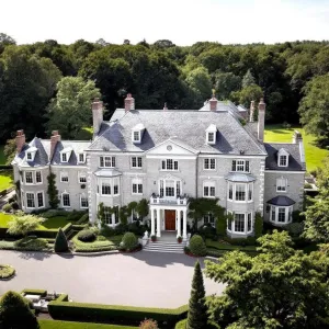 A Grand Georgian Mansion Amidst Verdant Dreamscape
