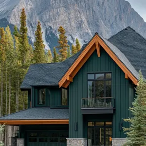 Stone and Wood Blend With Glass Accents