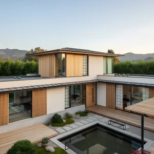 Lantern-Crowned Courtyard Tranquility