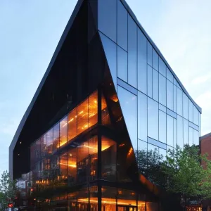 Sleek Crystal Citadel: Light Meets Geometry