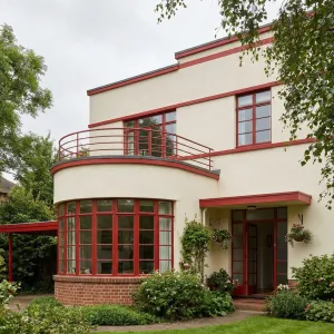 Garden Terrace Scarlet Trim Deco Cottage