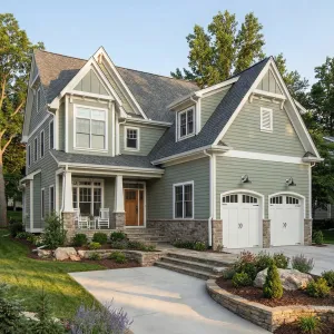 Layered Gables Sage Suburban Escape