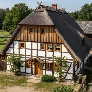 Thatched Roof Marvel in the German Countryside