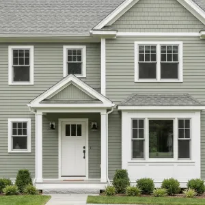 Crisp Sage Suburban Front Porch