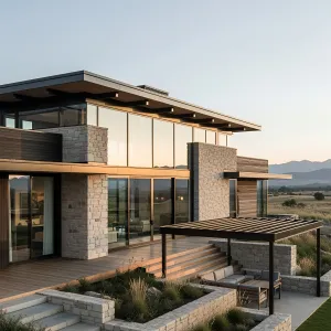 Modern Stone Marvel with Scenic Vista