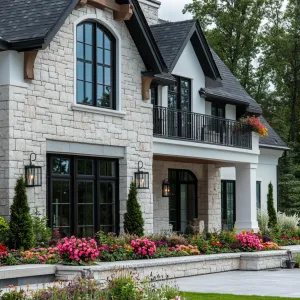 Chic Stone Villa Brimming with Blooms