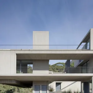 Concrete Marvel Amid Blue Skies