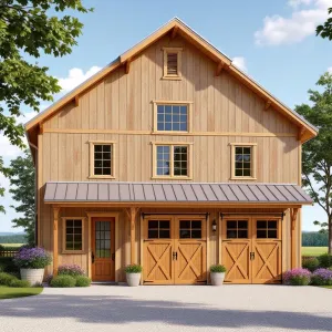 Charming Rustic Barn Under Blue Skies