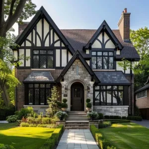 Tudor Exterior, Sleek Interior Redesign