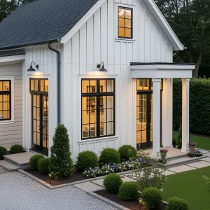 Crisp White Getaway with Gleaming Windows