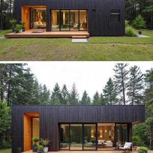 Minimalist Boxy Retreat in the Evergreen Haven