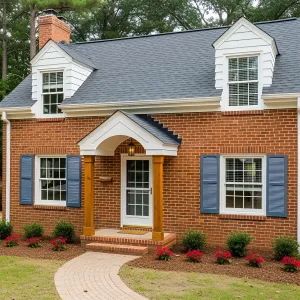 Quaint Brick Cottage with Twilight Shutters